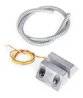 Извещатель охранный магнитоконтактный точечный, защитный металлический гофрорукав